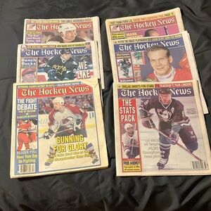 6 Vintage Hockey News Issues